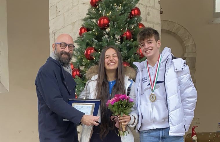 PREMIATO L’ ATLETA EDOARDO BUSSETTI ED IL MAESTRO ALESSANDRO BARTOLI DAL COMUNE DI NARNI